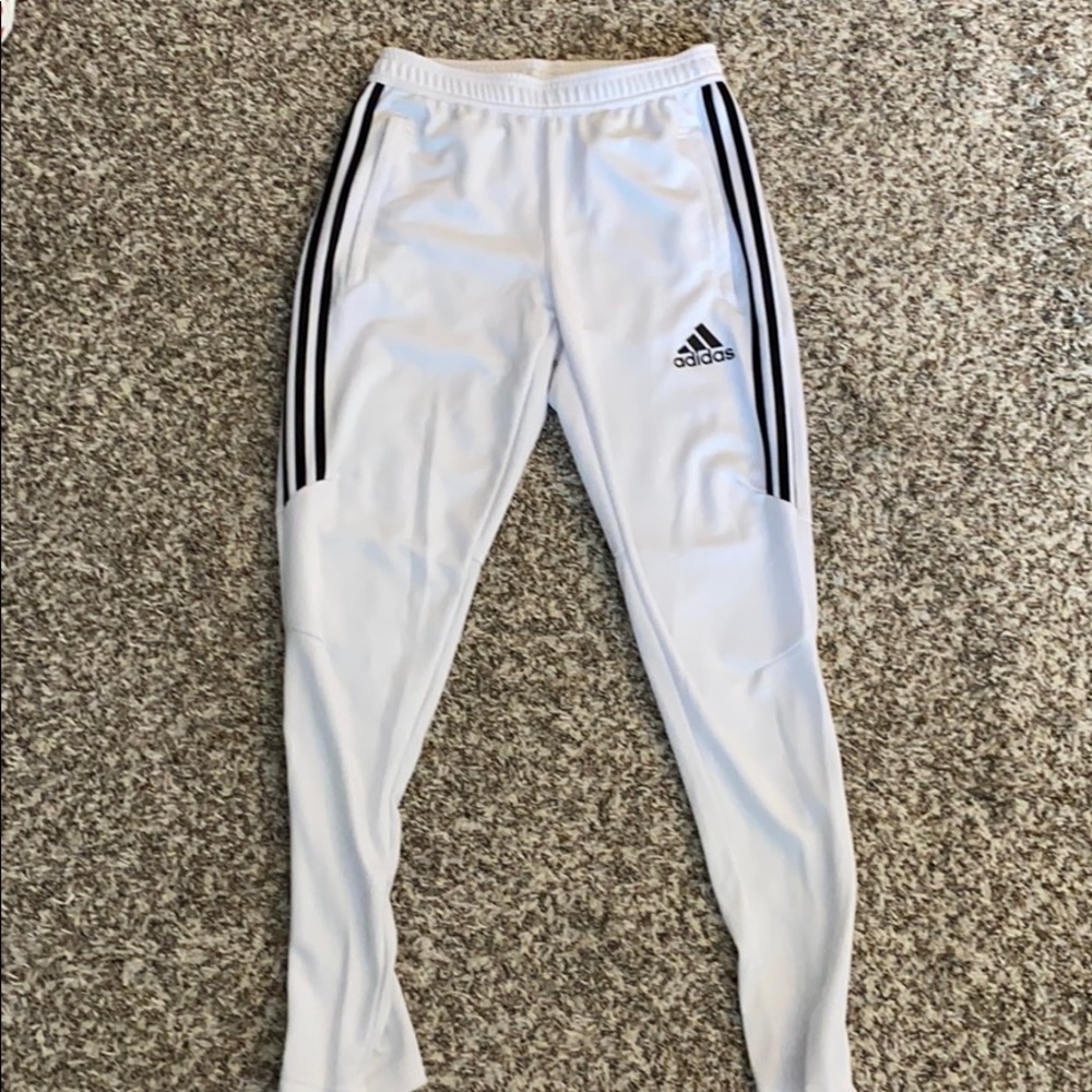 White adidas sweats